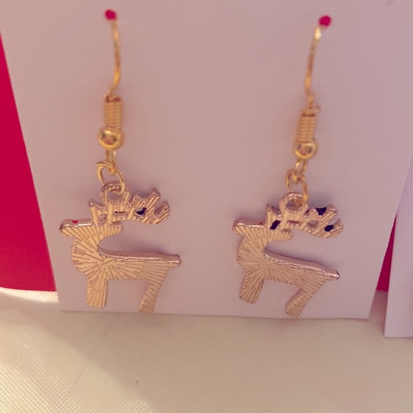 Reindeer Dangle Earrings - Picture 3 of 4